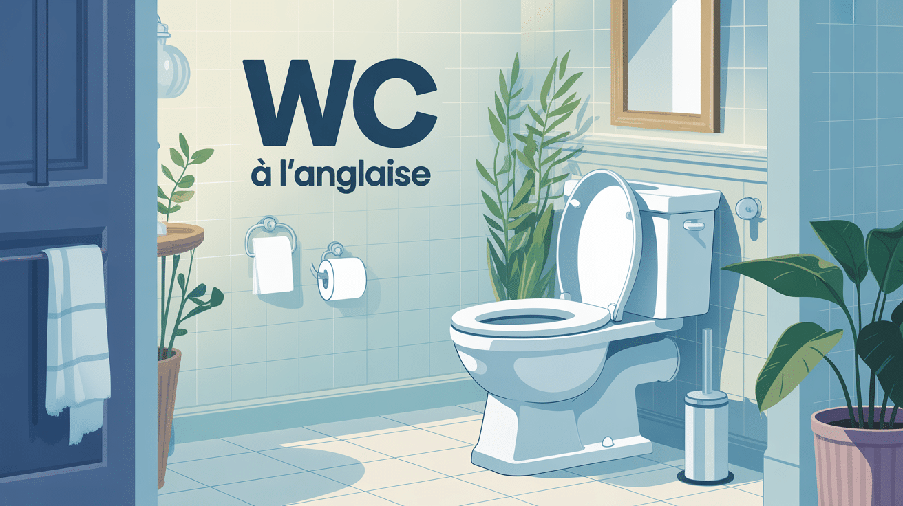 illustration wc à l'anglaise design salle de bains