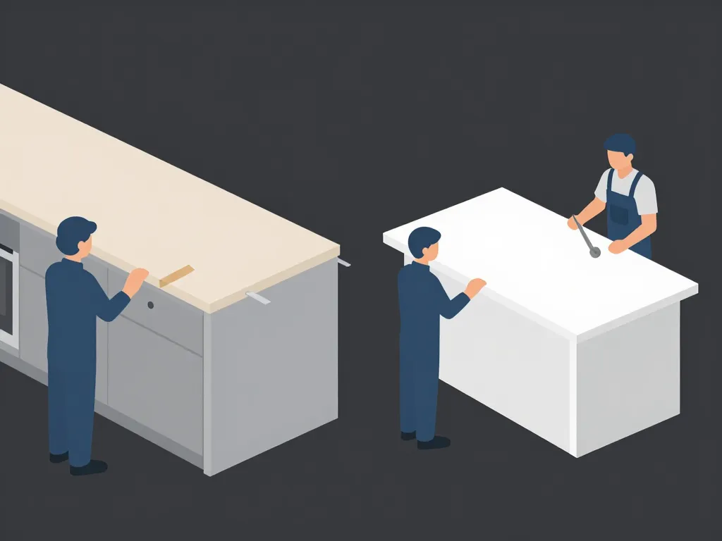 réparer ou remplacer chute plan de travail options