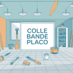 colle bande placo illustration outils plaques