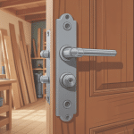 comment poser une charnière plate sur une porte bois illustration