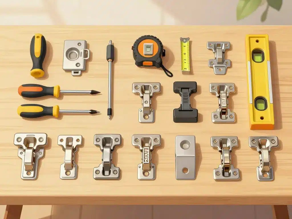 comment poser une charnière plate outils préparation