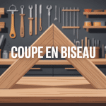 Deux planches assemblées à 45° en coupe en biseau