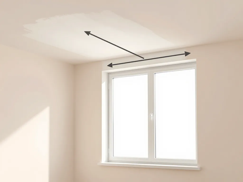 Schéma sens de peinture plafond par rapport lumière fenêtre