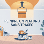 Illustration vectorielle expliquant dans quel sens peindre un plafond sans traces