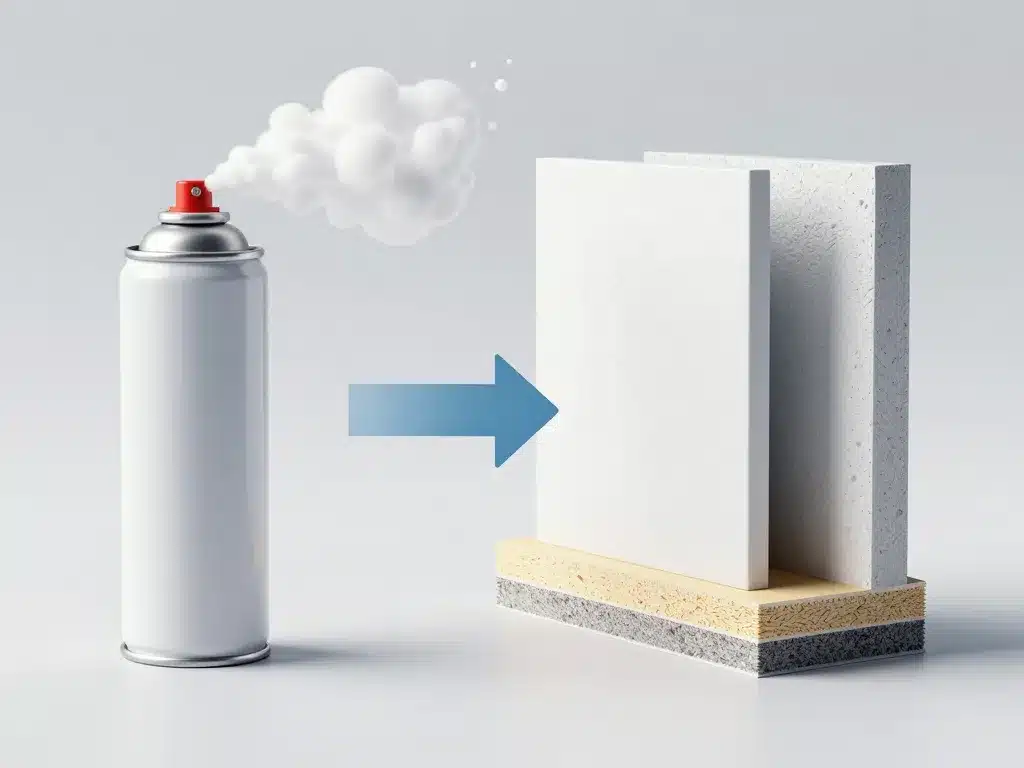 Diagramme comparatif différence entre mousse expansive et polyuréthane
