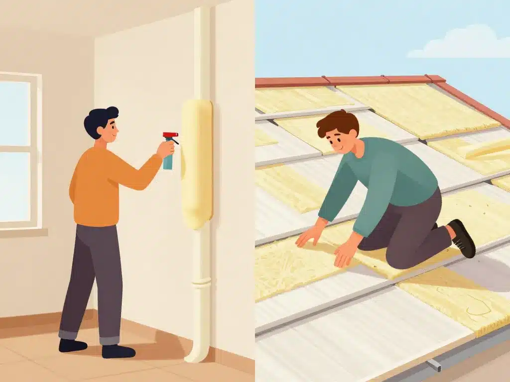 Scènes travaux différence entre mousse expansive et polyuréthane