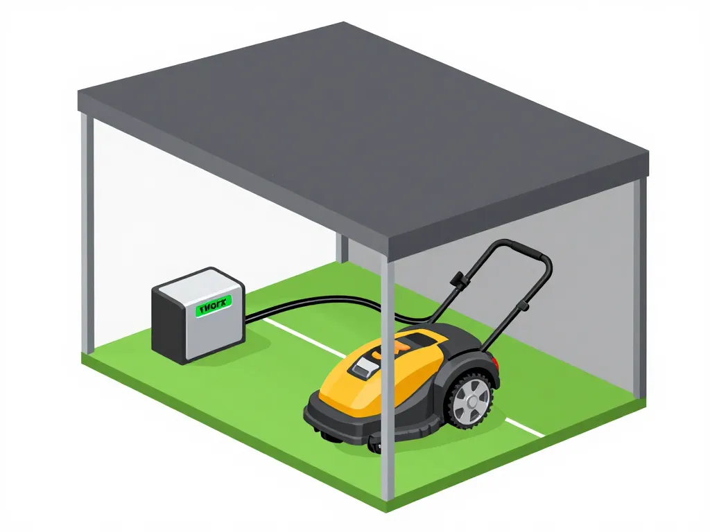 fabriquer abri robot tondeuse Worx schéma technique