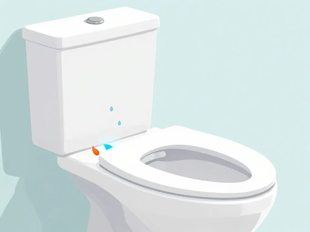 Schéma coupe fuite wc entre réservoir et cuvette