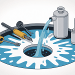 Illustration fuite wc entre réservoir et cuvette