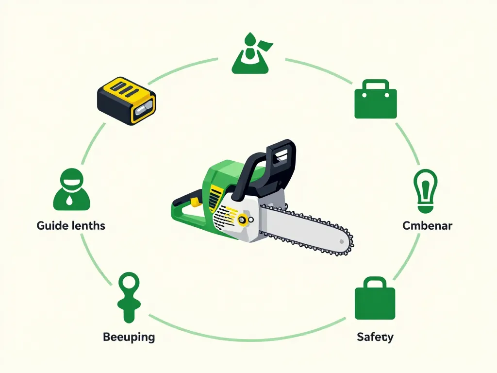 Critères essentiels mini tronçonneuse batterie illustrés
