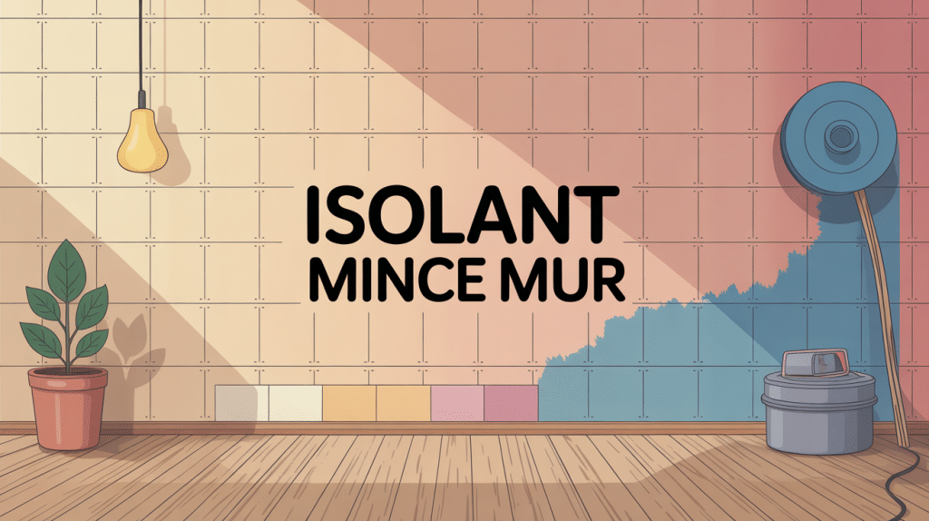 schéma coupe mur pose murale isolant mince