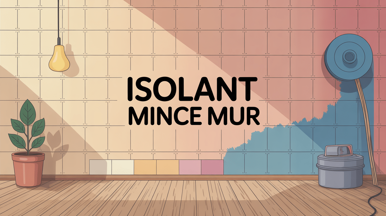 schéma coupe mur pose murale isolant mince