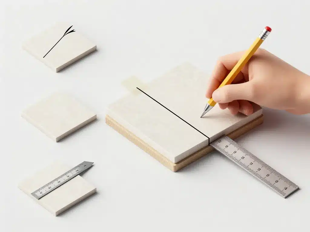 Préparation coupe carrelage meuleuse