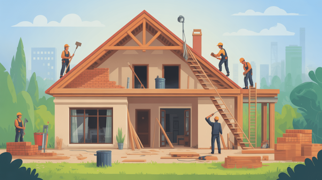 Renovation charpente maison vue structurelle