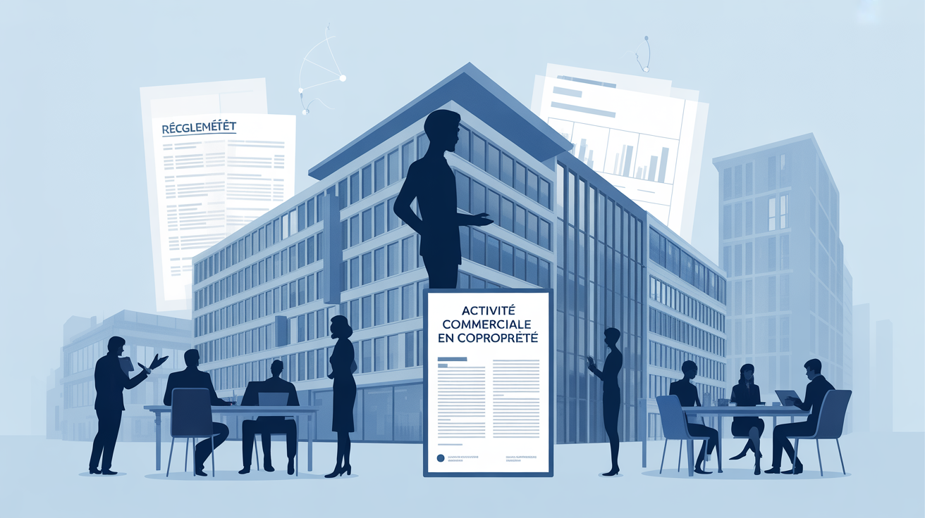 illustration interdiction activité commerciale copropriété