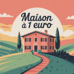 maison 1 euro italie illustration vectorielle village