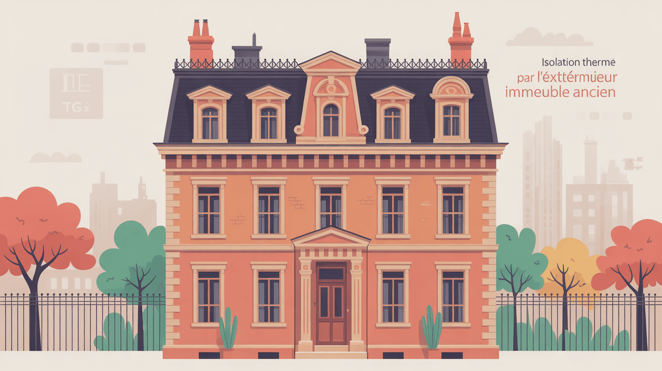 Obligation isolation extérieure immeuble ancien illustration façade