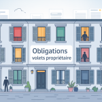 Obligation propriétaire volets, illustration façade, réglementation