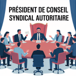 président conseil syndical autoritaire table ronde ambiance tendue