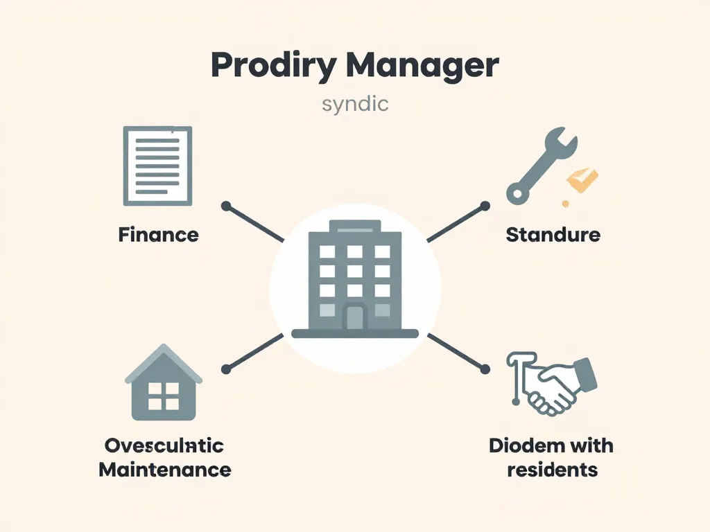 Schéma syndic copropriete, tâches et gestion