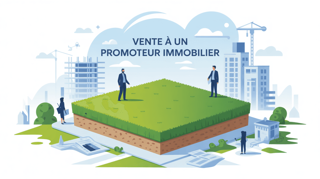 illustration vendre a un promoteur immobilier moderne