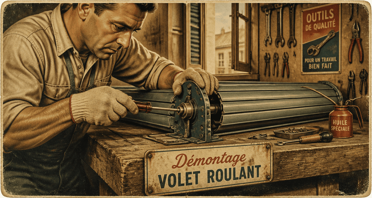 démonter volet roulant manuel sur établi