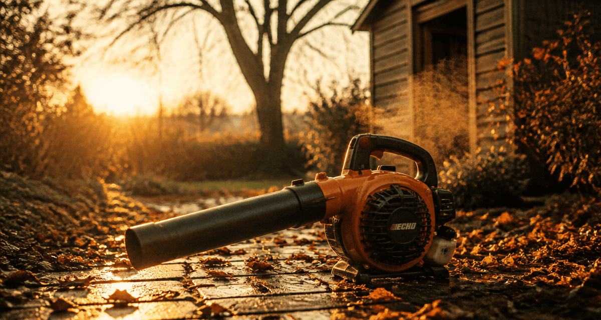 meilleur souffleur thermique sur allée pavée en automne