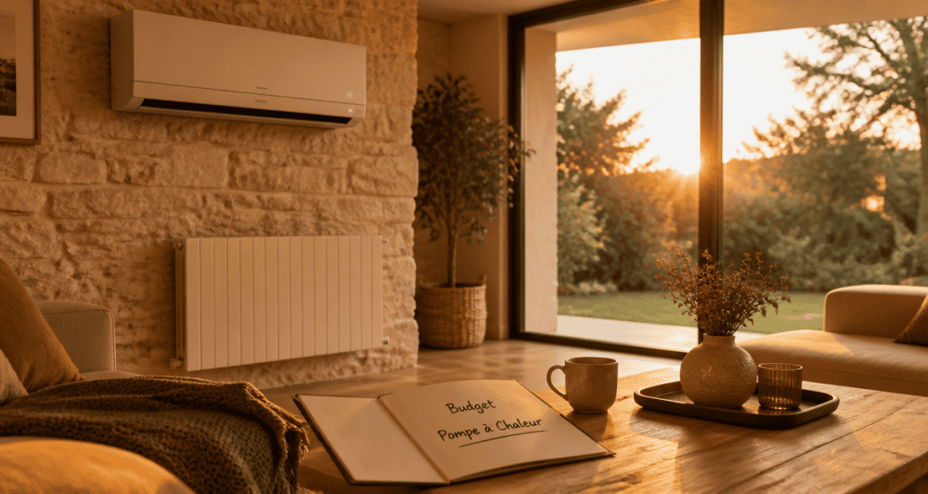 pompe à chaleur clim réversible prix dans salon moderne