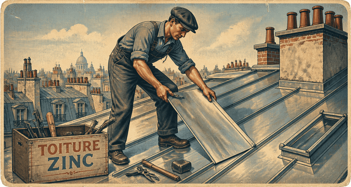 prix d un toit en zinc zingueur sur toiture paris