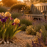 que mettre au pied des iris massif en fleurs