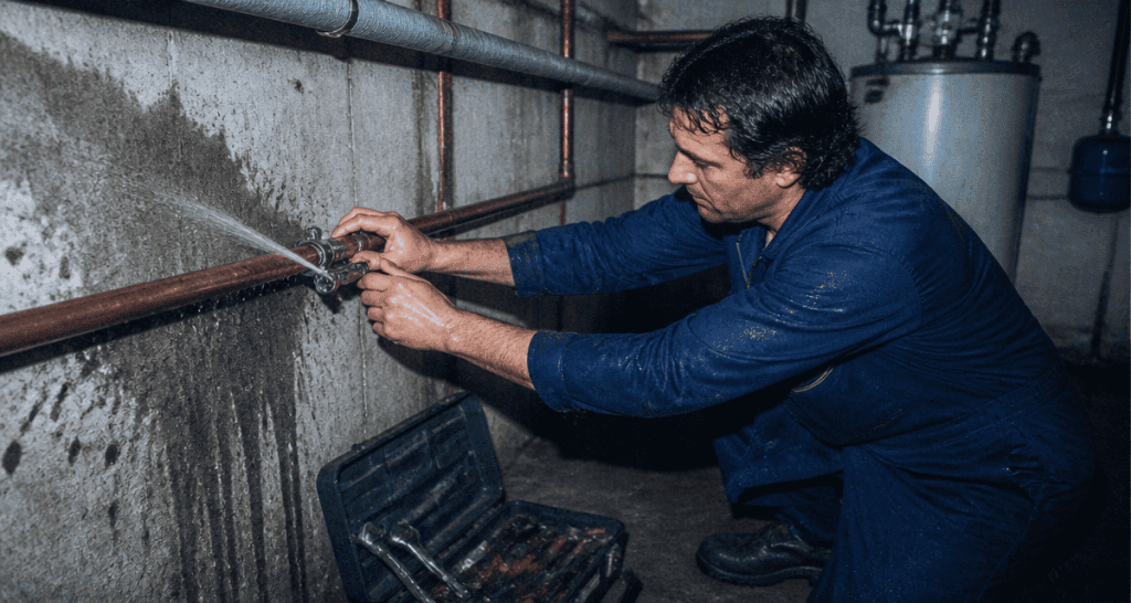 Colmater une fuite d eau sous pression sur tuyau cuivre