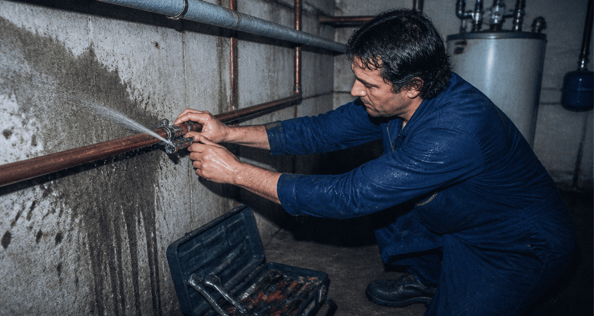 Colmater une fuite d eau sous pression sur tuyau cuivre