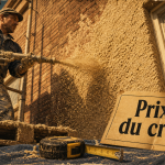 Crepi prix m2 : façadier applique du crépi sur façade