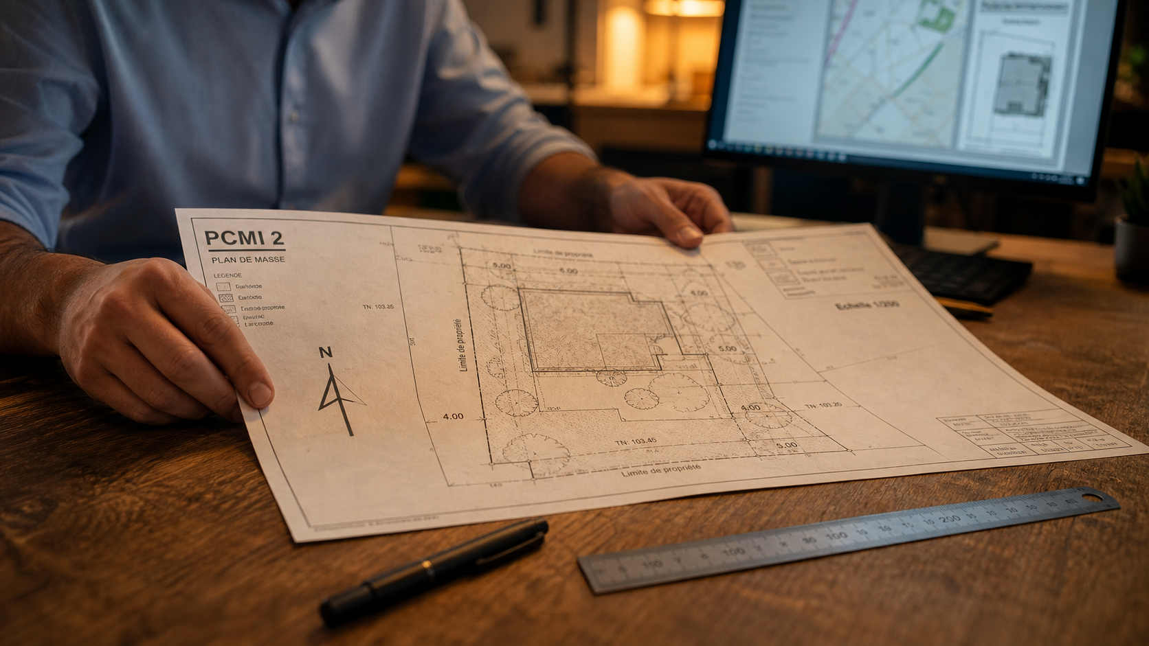 Plan masse PC : vérification permis de construire