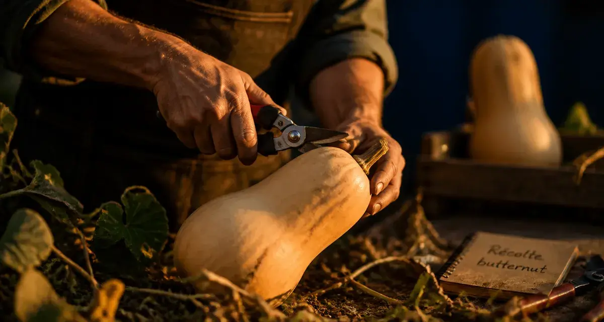 Quand cueillir les butternut : récolte mûre au sécateur, pédoncule gardé