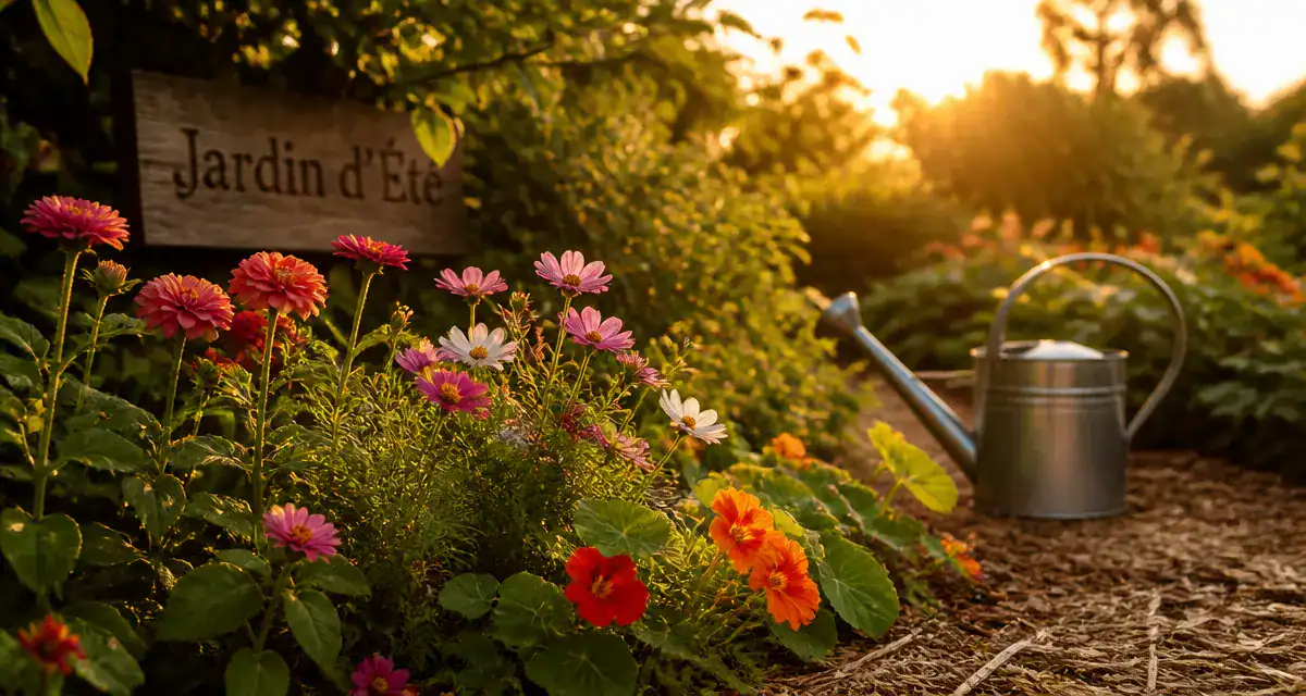 que planter en juillet août fleurs zinnias cosmos capucines jardin