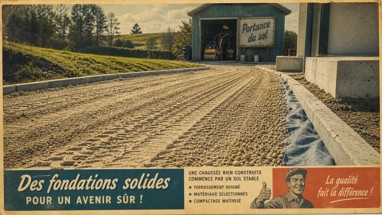 Allée carrossable pas chere : gravier stabilisé compacté, fondation solide