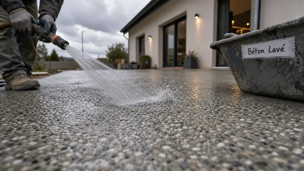 Béton lavé ou béton désactivé : granulats, usages extérieurs et prix au m²