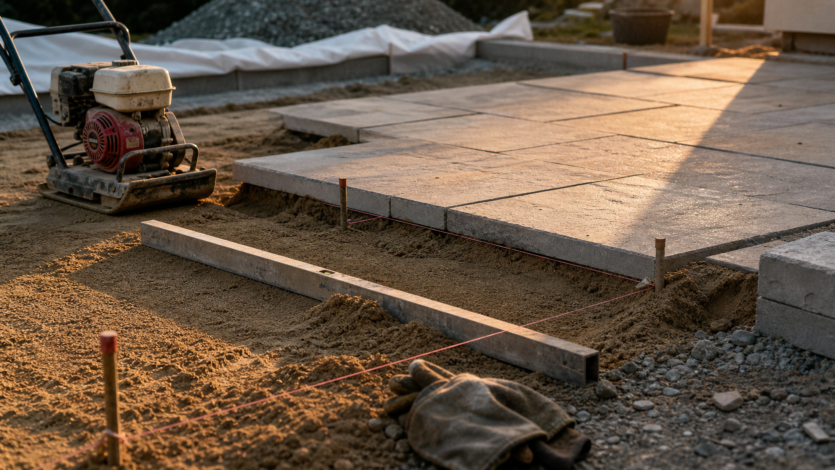 Dalles sur sable pour terrasse stable