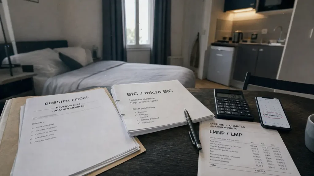 Location meublée fiscalité 2025 : LMNP micro-BIC, seuils et 15 jours