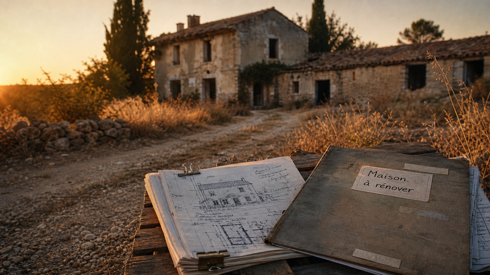 Maison abandonnée à vendre paca : façade fissurée en Provence, dossier rénovation