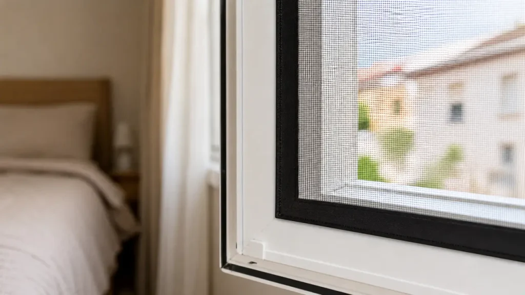 Moustiquaire aimantée fenetre sans perçage sur fenêtre PVC