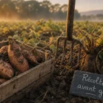 Quand récolter les patates douces avant le gel, tubercules prêts en potager