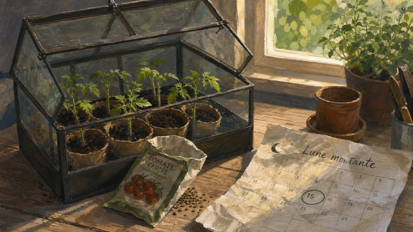 Quand semer les tomates avec la lune : lune montante et repiquage