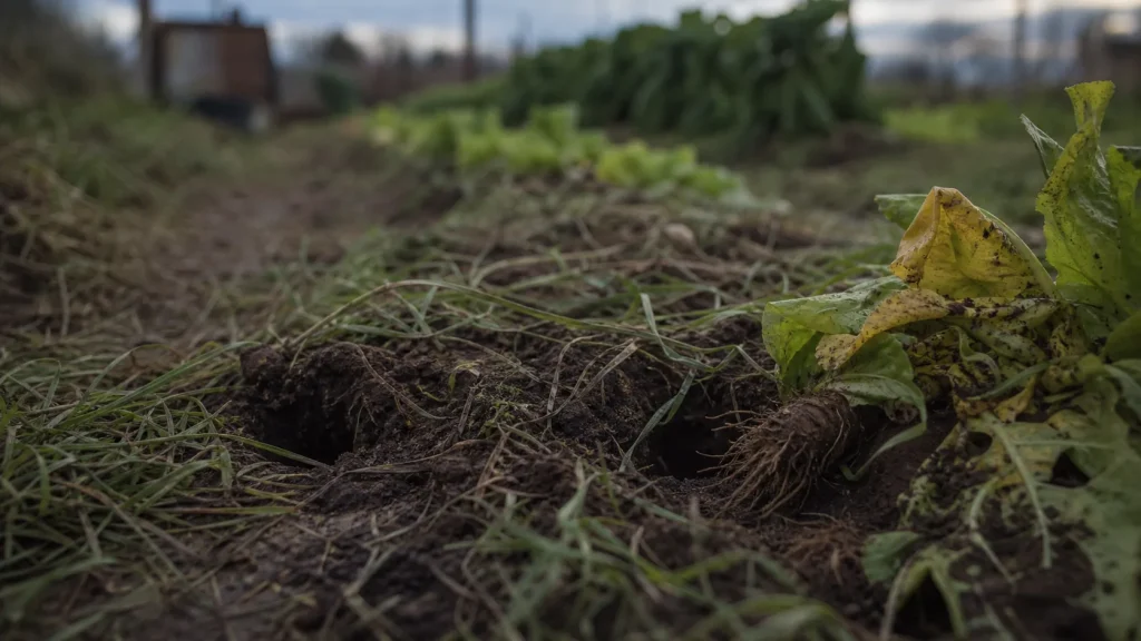 Campagnols : petites galeries et salade rongée au potager