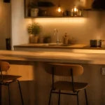 Bar cuisine dans une cuisine moderne : hauteur et circulation