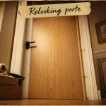 Décoration porte intérieur : relookage sans gros travaux, porte plane recouverte