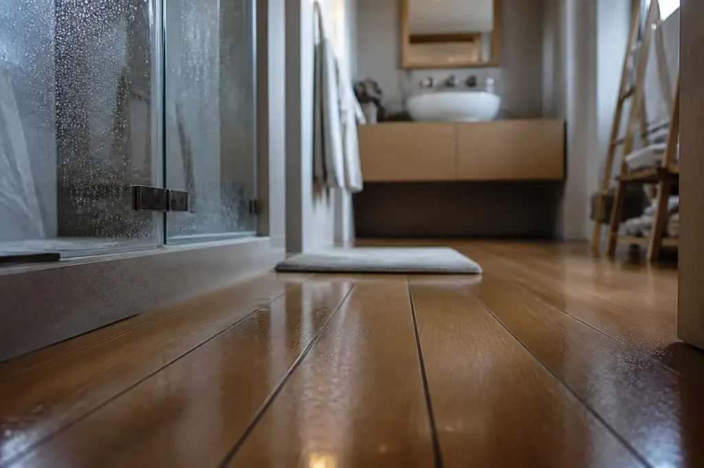 Parquet en salle de bain : essences, pose pont de bateau et entretien