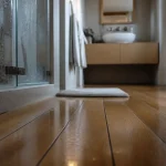 Parquet salle de bain teck pont de bateau, joints étanches