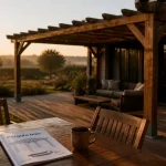 Pergolas en bois pour terrasse : pergola bois durable en terrasse